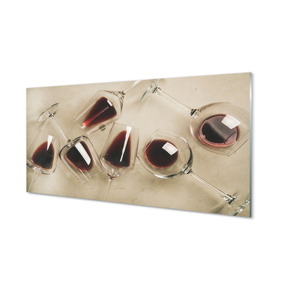Szklany Panel Kieliszki wino