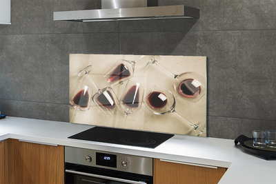 Panel szklany do Kuchni Kryształowe Kieliszki do Wina