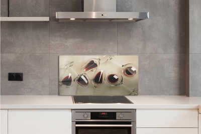 Panel szklany do Kuchni Kryształowe Kieliszki do Wina