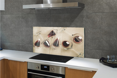 Panel szklany do Kuchni Kryształowe Kieliszki do Wina