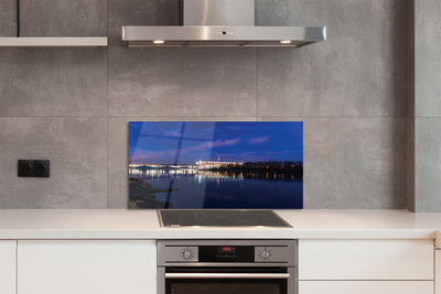 Panel Szklany Most i Stadion Narodowy Nocą