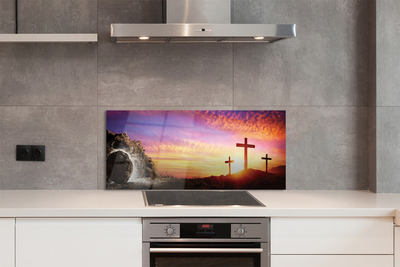 Szkło Ozdobne do Kuchni Grota z Widokiem na Krzyże