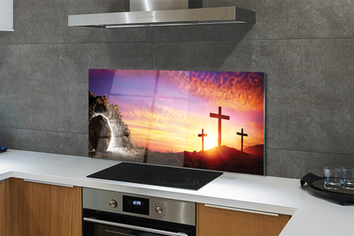 Szkło Ozdobne do Kuchni Grota z Widokiem na Krzyże