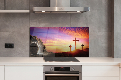 Szkło Ozdobne do Kuchni Grota z Widokiem na Krzyże