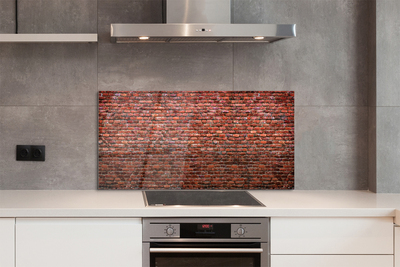 Szkło do Kuchni na Ścianę Tekstura Starej Cegły