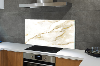 Panel szklany do Kuchni Płytka Marmurowa w Zbliżeniu
