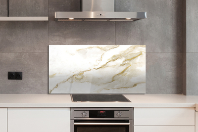 Panel szklany do Kuchni Płytka Marmurowa w Zbliżeniu
