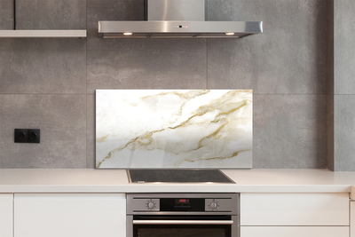 Panel szklany do Kuchni Płytka Marmurowa w Zbliżeniu