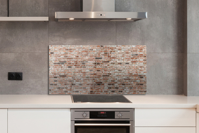 Szkło do Kuchni na Ścianę Ściana z Wyrazistych Cegieł