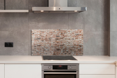 Szkło do Kuchni na Ścianę Ściana z Wyrazistych Cegieł