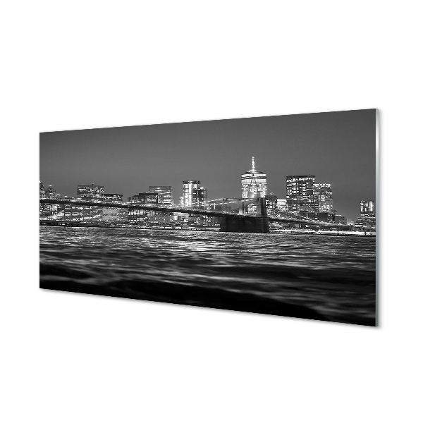 Panel Szklany Szeroka Panorama Mostu na Rzece