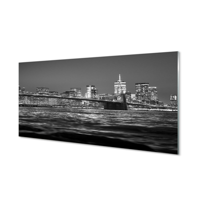 Panel Szklany Szeroka Panorama Mostu na Rzece