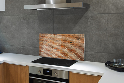 Szkło do Kuchni na Ścianę Czerwony Mur Loftowy