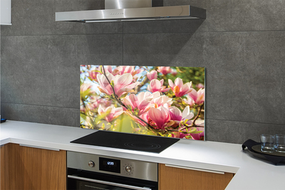 Szklany Panel Różowa Magnolia w Detalu