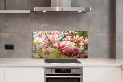 Szklany Panel Różowa Magnolia w Detalu