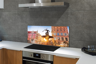 Panel szklany do Kuchni Fontanna Neptuna w Gdańsku