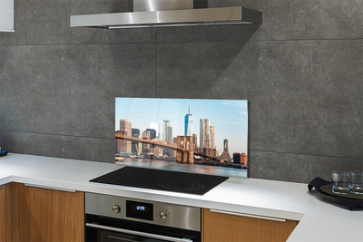 Panel Szklany Widok na Rzekę i Most