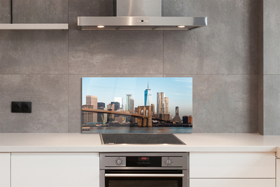 Panel Szklany Widok na Rzekę i Most