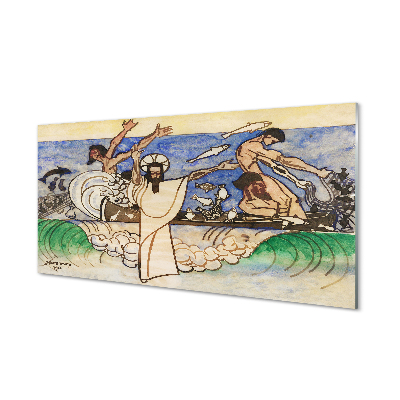 Szklany Panel Jezus nad Jeziorem - Szkic
