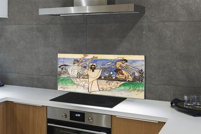 Szklany Panel Jezus nad Jeziorem - Szkic