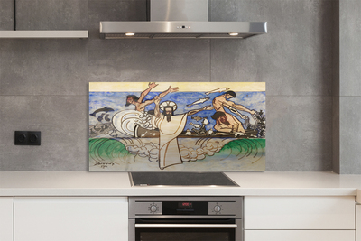 Szklany Panel Jezus nad Jeziorem - Szkic