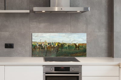 Szklany Panel Wyścigi Konne - Edgar Degas