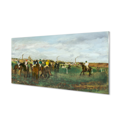 Szklany Panel Wyścigi Konne - Edgar Degas