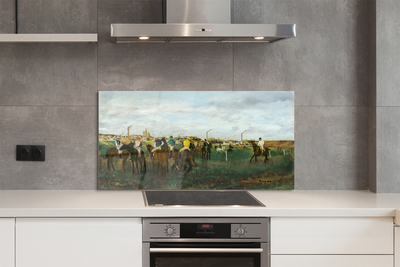 Szklany Panel Wyścigi Konne - Edgar Degas