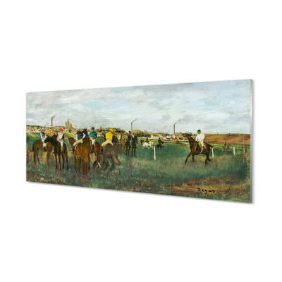 Szklany Panel Wyścigi Konne - Edgar Degas