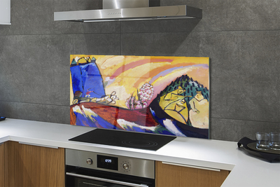 Panel nad Blat Kuchenny Obraz z Trójką - Wassily Kandinsky