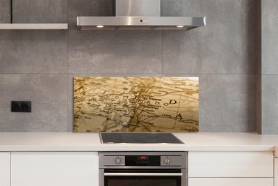 Szkło Ozdobne do Kuchni Antyczna Mapa Podróżnika