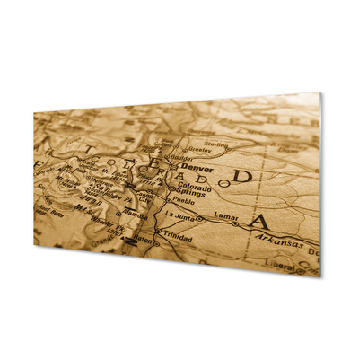 Szkło Ozdobne do Kuchni Antyczna Mapa Podróżnika