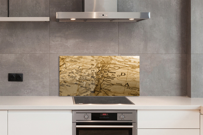 Szkło Ozdobne do Kuchni Antyczna Mapa Podróżnika