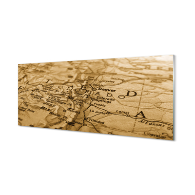 Szkło Ozdobne do Kuchni Antyczna Mapa Podróżnika