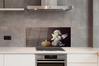 Panel Kuchenny Szklany Modlitwa Anioła przy Świecy