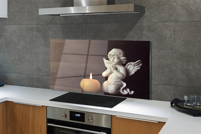 Panel Kuchenny Szklany Modlitwa Anioła przy Świecy