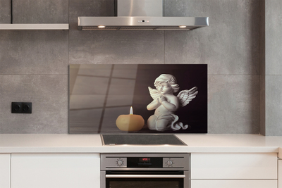 Panel Kuchenny Szklany Modlitwa Anioła przy Świecy