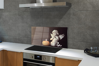 Panel Kuchenny Szklany Modlitwa Anioła przy Świecy