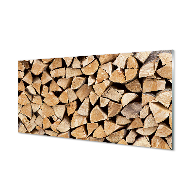 Szklany Panel Skład Drewna Opałowego