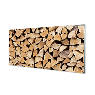 Szklany Panel Skład Drewna Opałowego