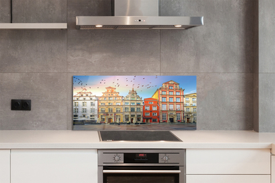 Panel szklany do Kuchni Kamienice Gdańskiego Starego Miasta