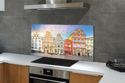 Panel szklany do Kuchni Kamienice Gdańskiego Starego Miasta