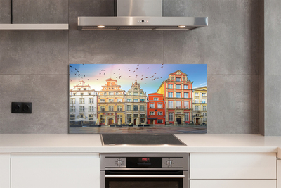 Panel szklany do Kuchni Kamienice Gdańskiego Starego Miasta