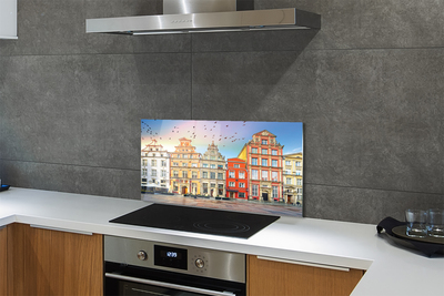 Panel szklany do Kuchni Kamienice Gdańskiego Starego Miasta