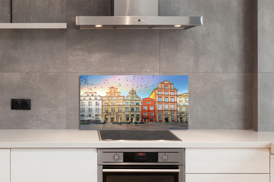 Panel szklany do Kuchni Kamienice Gdańskiego Starego Miasta