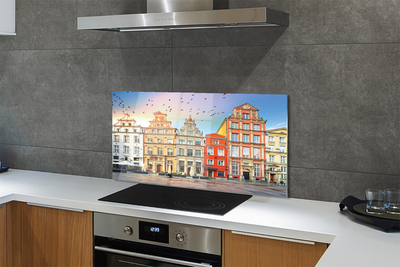 Panel szklany do Kuchni Kamienice Gdańskiego Starego Miasta