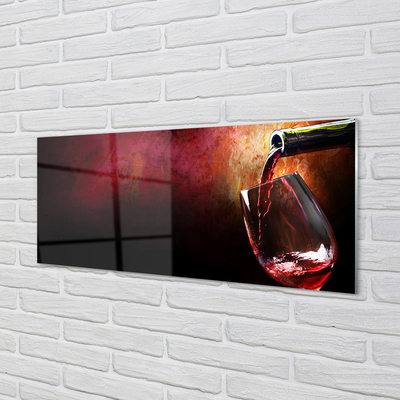 Szklany Panel Wino czerwone