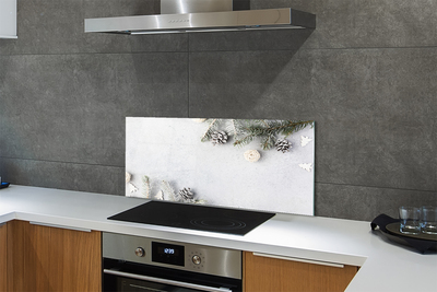 Panel szklany do Kuchni Leśne Szyszki i Gałązki