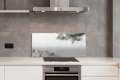 Panel szklany do Kuchni Leśne Szyszki i Gałązki