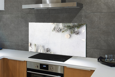 Panel szklany do Kuchni Leśne Szyszki i Gałązki